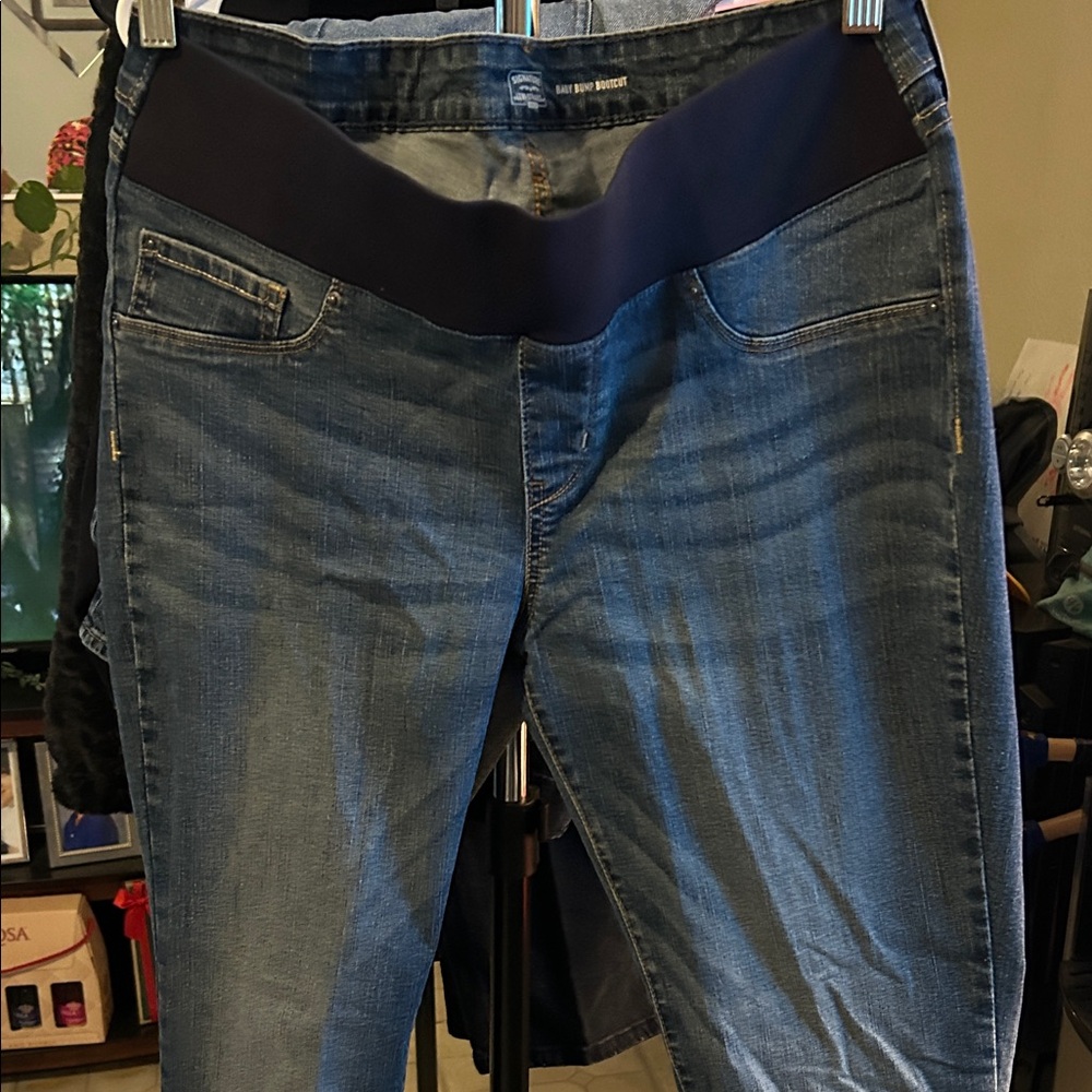 Blue Maternity Jeggings